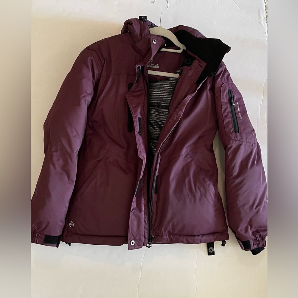 Purple Stormtech Waterproof Puffer Jacket